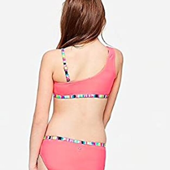 Multi Color Reversibile 2 Pcs Justice Bikini Swimsuit Suize 8 - Picture 3 of 16